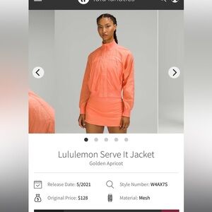 Women’s Lululemon Serve It Jacket | Size 4 Lightweight